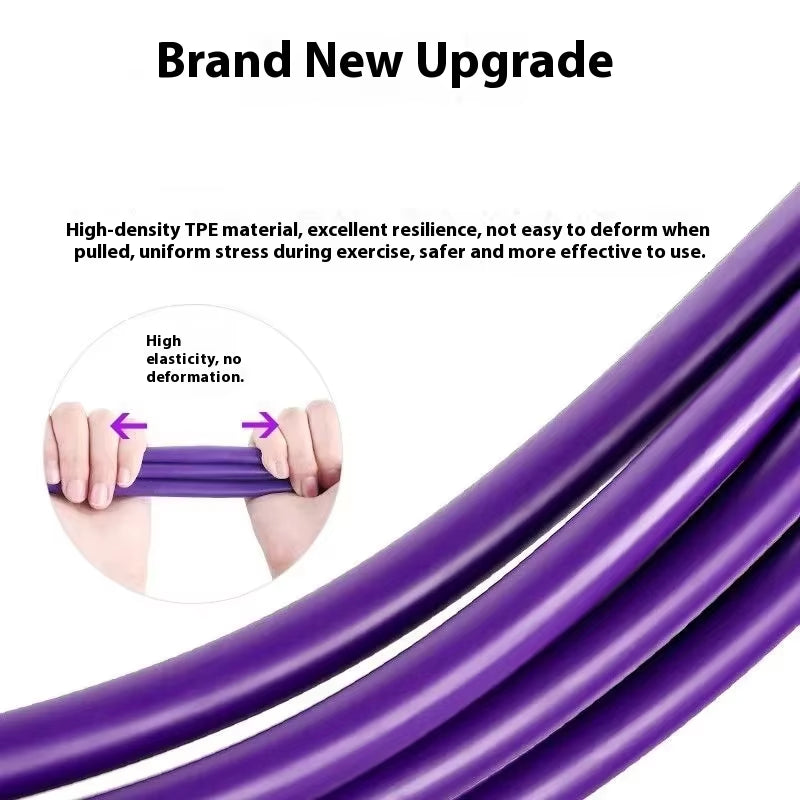 Home Yoga Four-Tube Elastic Resistance Band Full Body Stretch Rope Sit-Up Aid for Step Platforms