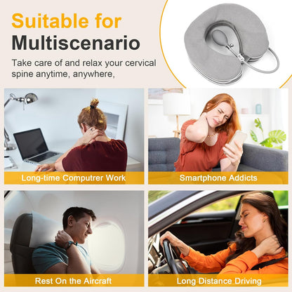 Neck Stretcher, Cervical Neck Traction Device for Instant Neck Pain Relief, Inflatable & Adjustable Neck Support Brace, Neck Traction Pillow for Home Use Neck Decompression