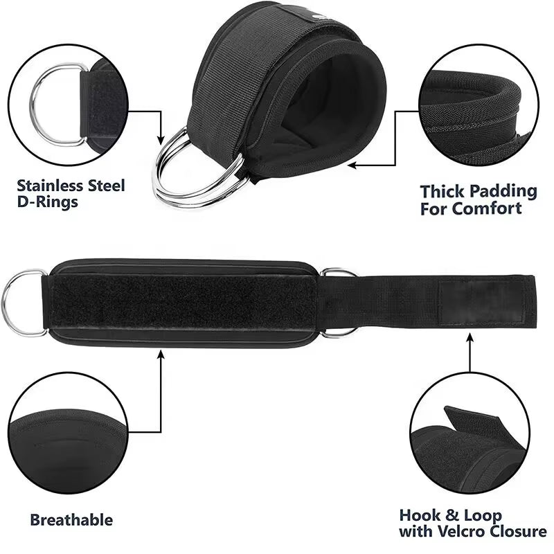 Ankle Straps Pull Rope Set Resistance Bands Foldable TPR Material Gym Fitness Equipment Ankle Cuffs Leg Expander Strength Yoga