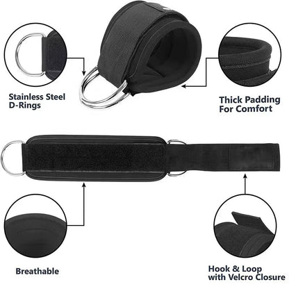 Ankle Straps Pull Rope Set Resistance Bands Foldable TPR Material Gym Fitness Equipment Ankle Cuffs Leg Expander Strength Yoga